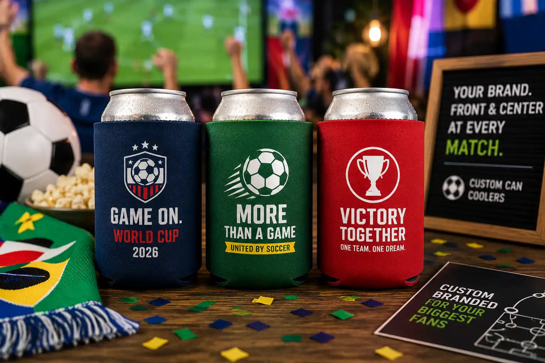 Custom Can Coolers for World Cup Watch Parties, Soccer Events & Brand Promotions