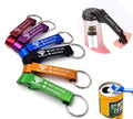 Personalized aluminum bottle opener keychain custom logo bulk
