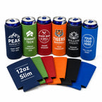 Custom 12oz Slim Can Coolers with Logo — Bulk Order