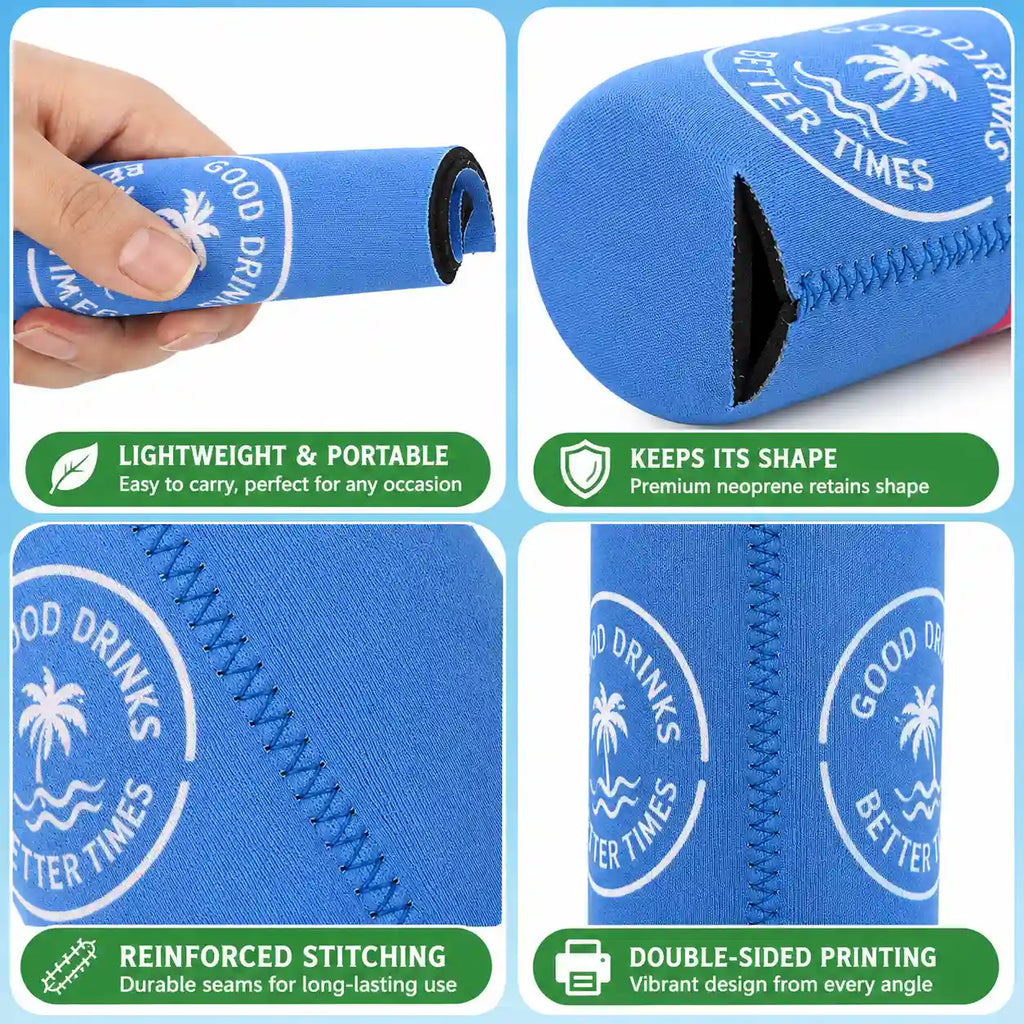 Custom 12oz Slim Can Coolers with Logo — Bulk Order