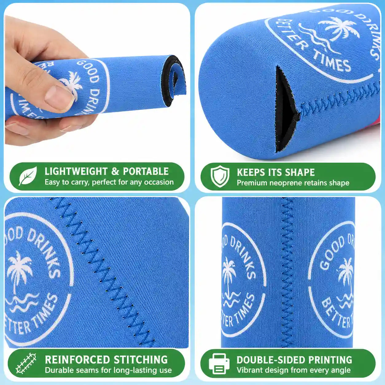 Custom 12oz Slim Can Coolers with Logo — Bulk Order