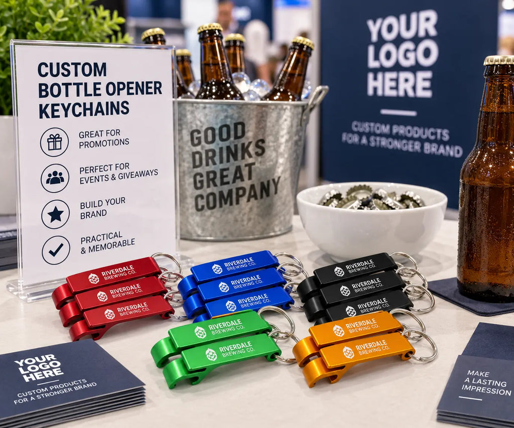 Custom Aluminum Bottle Opener Keychain with Logo | Bulk Order