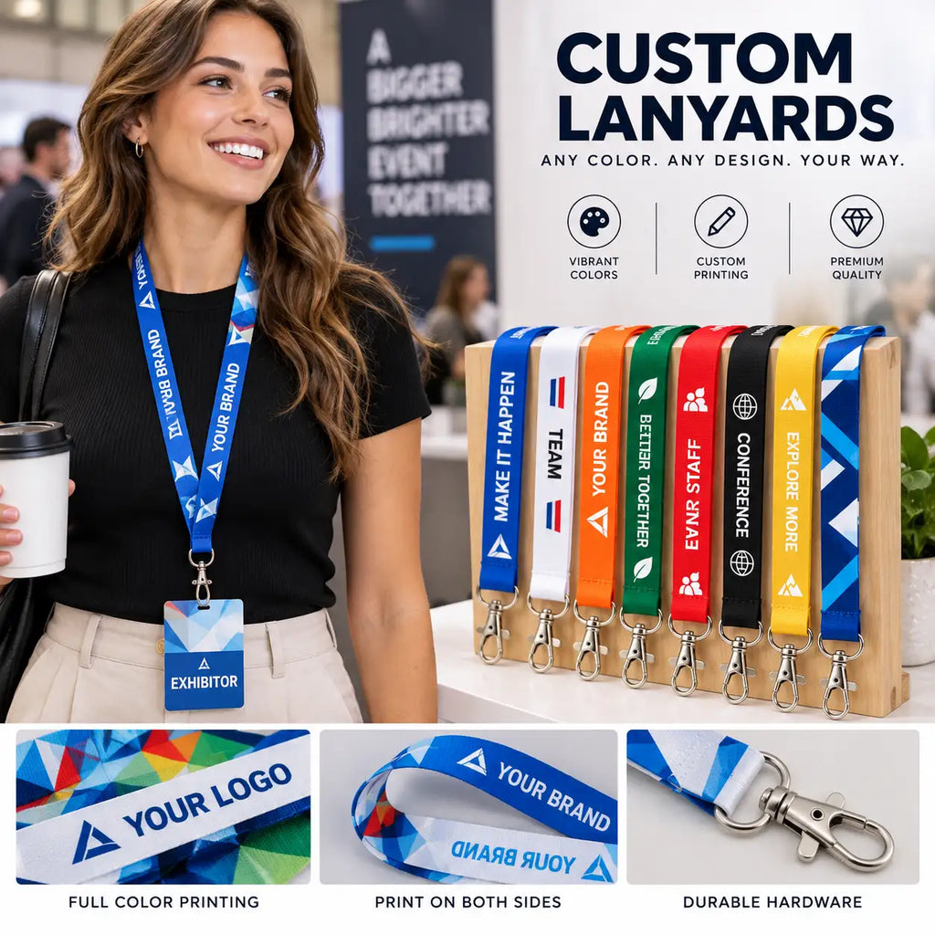 Custom Polyester Lanyards with Logo — Bulk Orders