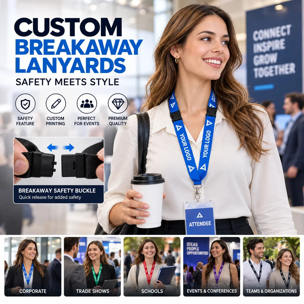 Custom Breakaway Lanyards with Logo - Bulk Orders