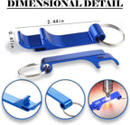 Aluminum bottle opener keychain custom logo corporate giveaway