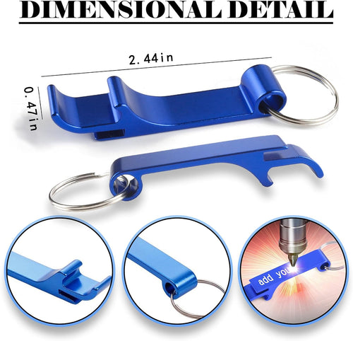 Aluminum bottle opener keychain custom logo corporate giveaway